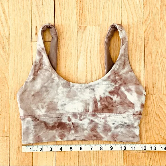 Lululemon Align Bra Shine Diamond Dye Misty Shell Cacao Diffuse Dot Foil Size 4 - Picture 4 of 9
